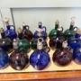 Large Collection 19th C English Flagon Decanters