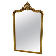 A Large French Rococo Gilt Console Mirror  