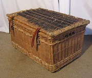 A Large Vintage Victorian Wicker Basket