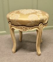 A Louis XVI Style Painted Circular Boudoir Stool  
