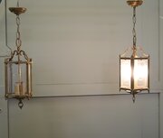 A Pair Of Art Deco French Hanging Lanterns   