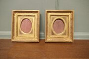 A Pair Of French 19th Century Gold Leaf Miniature Frames