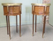 A Pair Of French 19th Century Oval Side Tables 
