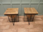 A Pair Of Inverted Pyramid Occasional Tables 