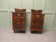 A Pair Of Stylish Italian Painted Bedside Cupboard