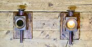A Superb Pair Of Copper And Iron Railway Carriage 