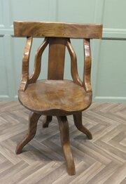A Swivelling Elm Office Chair Or Desk Chair 