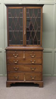 A Mahogany Bachelors  Secretaire Bookcase