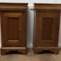 A pair of French Cherry Wood Bedside Cupboards  