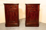 A Pair Of Victorian Mahogany Bedside Cupboards