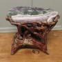 Agate Slab Set on Very Unusual Carved Root Stand