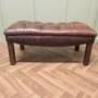 An Old Deeply Buttoned Chesterfield Library Stool