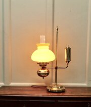 Antique Style Oil Lamp, Brass Table Lamp