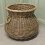 Antique Wicker Fireside Log Basket