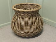Antique Wicker Fireside Log Basket