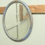 Art Deco Blue Oval Mirror