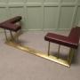 Art Deco Brass Club Fender  Fireside Bench