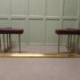 Art Deco Brass Club Fender, Fireside Bench