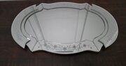 Art Deco Venetian Cut Glass Mirror Wine Tray 