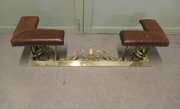 Art Nouveau Brass Club Fender Fireside Bench