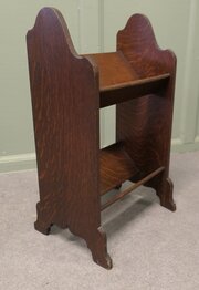 Arts  Crafts Open Front SlopeShelf Fireside Book