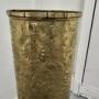 Arts and Crafts Embossed Brass Stick Stand  Umbrella Stand