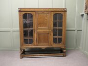 Arts And Crafts Golden Oak Display Cabinet, Bureau