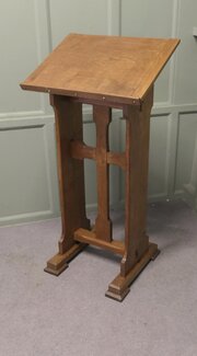Arts And Crafts Golden Oak Podium, Restaurant Desk