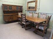Arts And Crafts Oak Dining Room Suite
