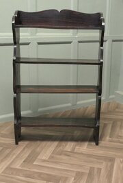 Arts And Crafts Open Front Elm Bookcase 