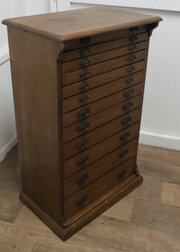 Arts And Crafts Pine Collectors Filing Cabinet