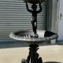 Black Cast Iron Fountain with Cherub Boy