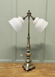 Brass Twin Angled Reading Lamp 