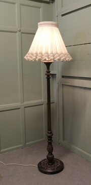 Carved Edwardian Floor Lamp Standard Lamp