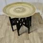 Collapsable Indian Brass Tray Top Table