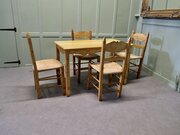 Country Style Carved Dining Table and 4 Chairs