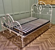 Cream Coloured Wrought Iron Bed Double Bed