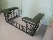 Decorative Wrought Iron and Leather Club Fender