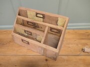 Distressed Industrial Look Desk Top Stationary Box