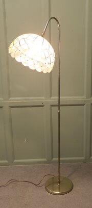Edwardian Floor Standing Brass Reading Lamp