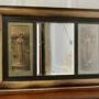 Edwardian Wall Mirror with Prints