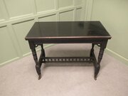 Elegant Black Lacquer Games, Card Or Hall Table