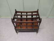 English Walnut Canterbury Magazine Stand