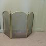 Folding Brass and Iron Fire Guard