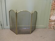 Folding Brass And Iron Fire Guard