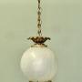 French Art Deco Glass Globe Hanging Pendant Light