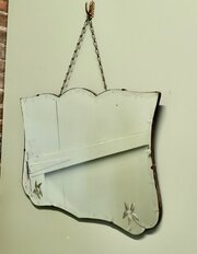 French Art Deco Wall Mirror Etched With Flowers