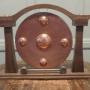 French Arts and Crafts Carved Copper Table Gong