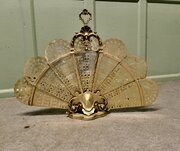 French Brass Fire Screen Peacock’s Tail Fire Scree