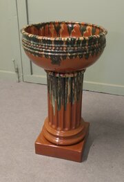 French Glazed Arts And Crafts Terracotta Jardinier